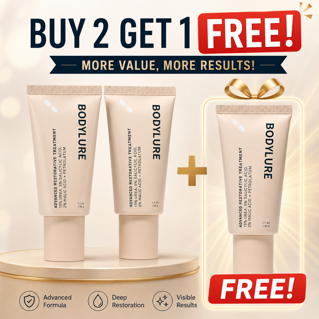 Bodylure™ Foot Rescue Ointment Dry, Rough, Cracked Feet? Give Them the Overnight Rescue They Need.